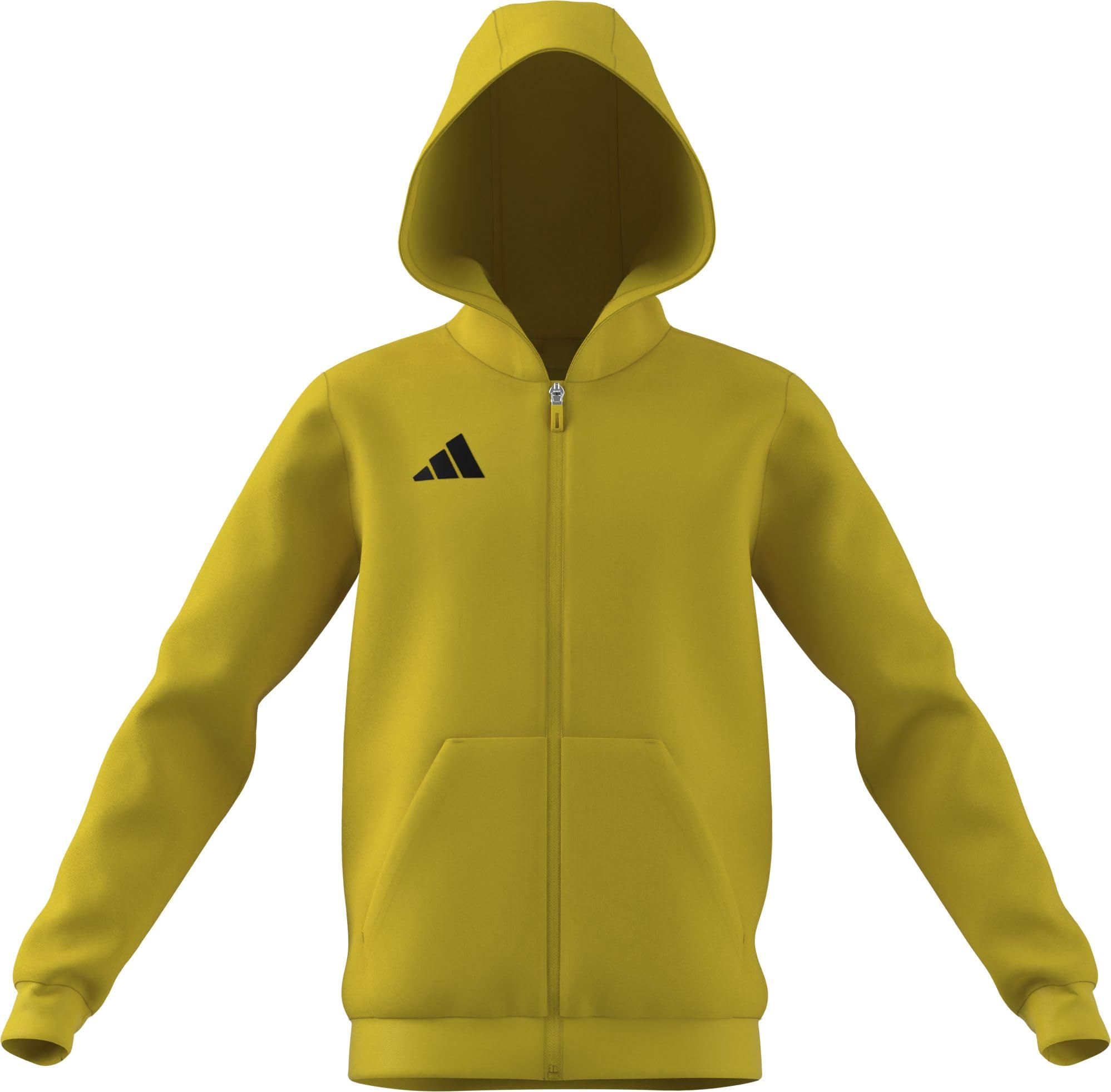 adidas Unisex Kids Entrada26 Full Zip Hoodie Kids Sweatshirt, team yellow/black, 15-16 Years