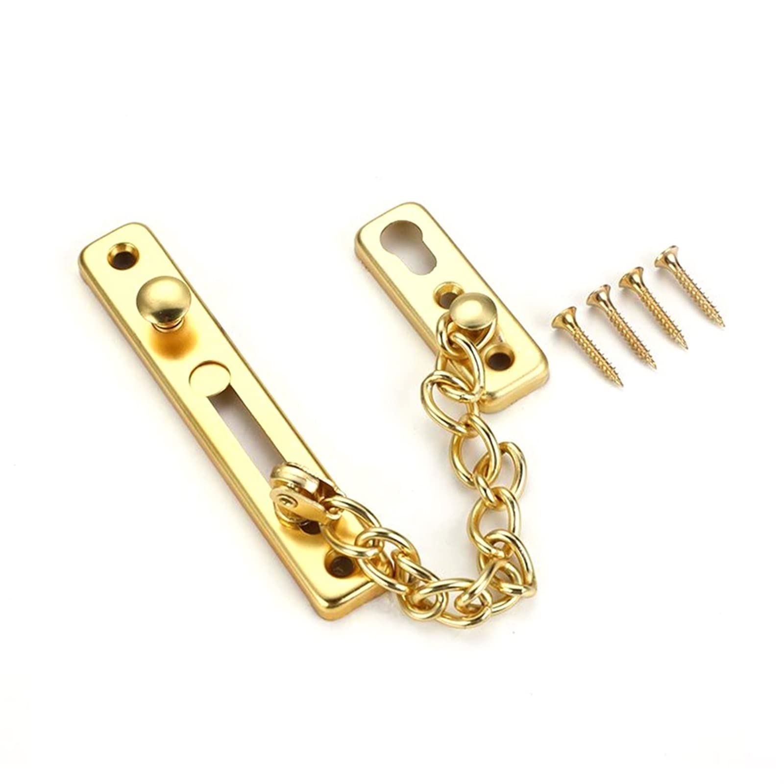 Door Chain with Lock Bolt Safety Home Buckle Protection Anti-Theft(Nero)
