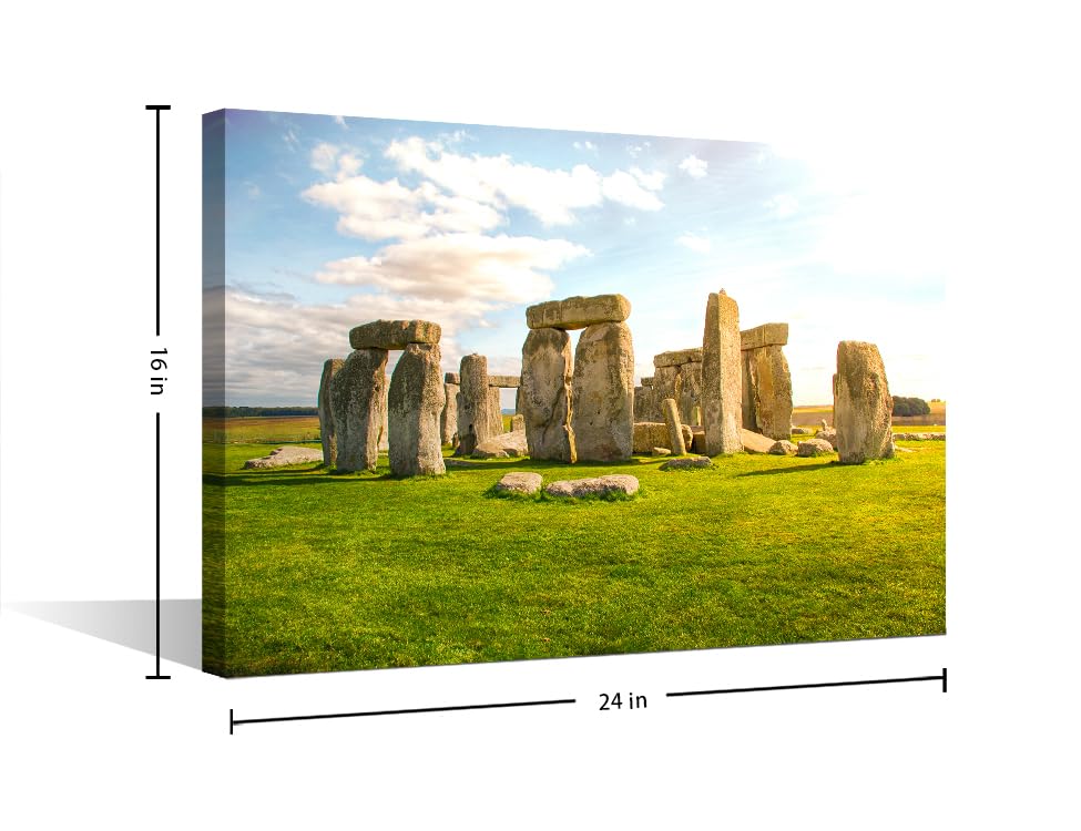 TISHIRON 1 Panels Stonehenge at Sunset UK Natural Landscape Modern Home Decor Canvas Paintings for Bedroom Living Room - Image 2