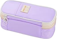 Vista 13 de Dugio Estuche grande para lápices para niños, adolescentes, niños, con cremallera, con asa, organizador para lápices, estuche estético