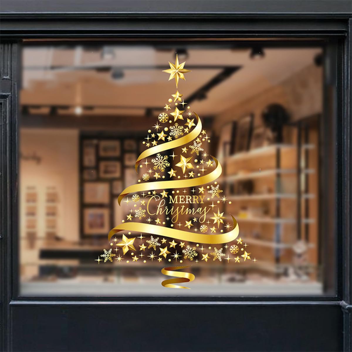 Amazon.co.jp: クリスマス 静電気 ステッカー クリスマスツリー