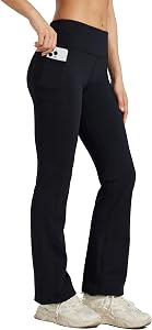 Willit Women's Fleece Lined Yoga Pants Bootcut Thermal Winter Pants High Waisted Flare Leggings Water Resistant
