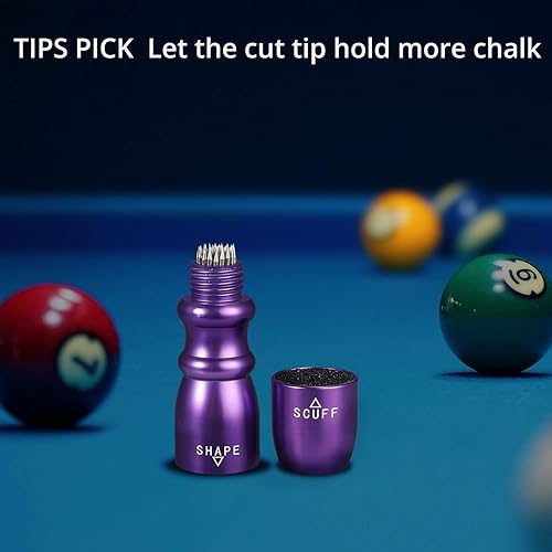 Miniatura 5 de AMTOVL 3 en 1 Billar Cue Tip Herramienta Billar Taco Accesorios ShaperScufferAireador