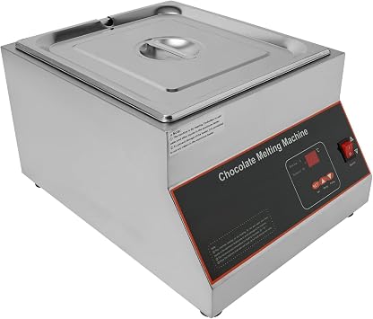 500W Chocolate Tempering Machine, 26.46 Lbs Chocolate Melting Pot with Temp Control 32-185F,Chocolate Melter for Chocolate/Milk/CreamSize1 Pots,ColorSilver