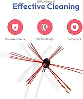 Vista 3 de Kit de cabezal de cepillo de chimenea de 3 piezas, sistema de bloqueo de botón cromado, herramienta de limpieza de chimenea, con cabezal de cepillo
