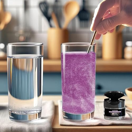 Miniatura 191 de Brew Glitter - Purpurina comestible para bebidas, cócteles, cerveza, adornar bebidas Certificado Kosher y Halal 100% comestible y de grado Azul