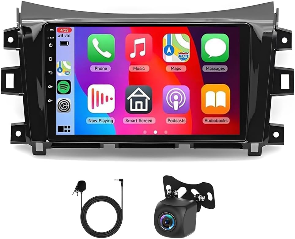 9" Double Din Car Radio for Nissan Frontier Navara NP300 2016-2019, 2+32G Touchscreen Radio Android 14 Navara NP300 Bluetooth Stereo with Wireless Carplay Android GPS WiFi DSP FM/RDS Backup Camera