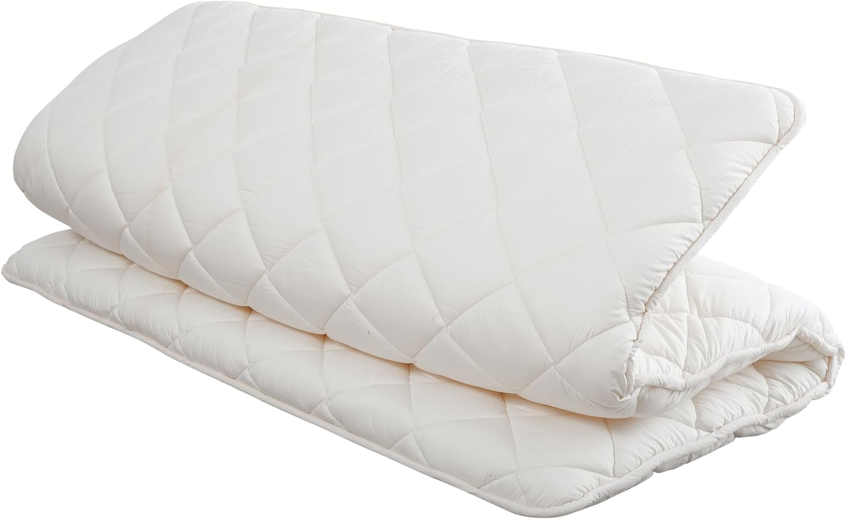 FULI Premium Japanese Futon Bed, Foldable Floor Bed, Foam Core, Full, White