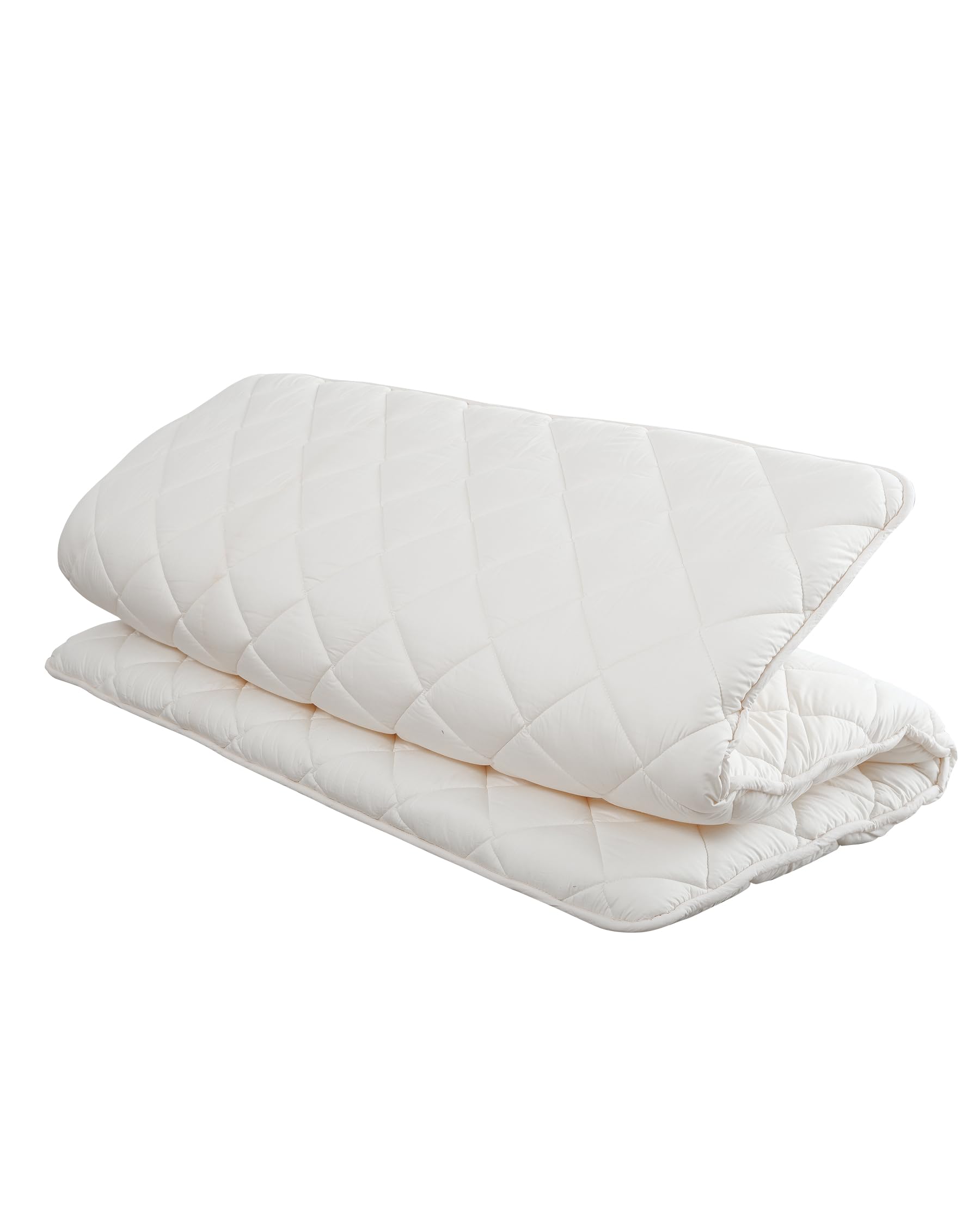 FULI Premium Japanese Futon Bed, Foldable Floor Bed, Foam Core, Full, White