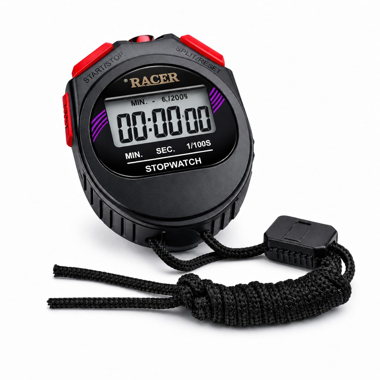 HE Racer Stop Watch with Alarm (Handheld LCD Digital Professional Timer Sports Stop Watch with Plastic Box)-picture-22