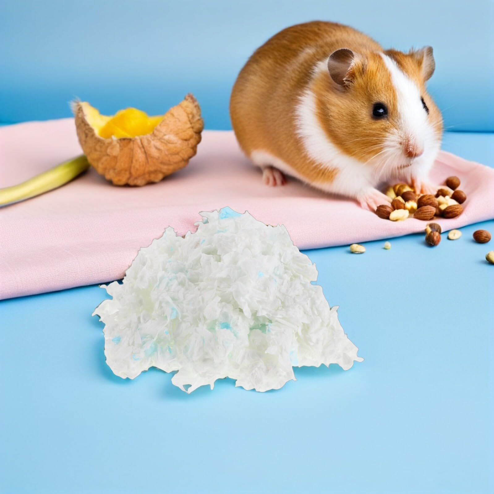BESPORTBLE Cama para Roedores Natural y Absorbente Ropa de Cama para Pequeñas Mascotas como Hámsters Ratones Conejos y Chinchillas Material Respirable para Nidos Cómodos
