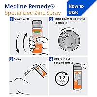 Vista 4 de Medline Remedy protector de piel especializado en aerosol de zinc, 2 oz, 1 unidad