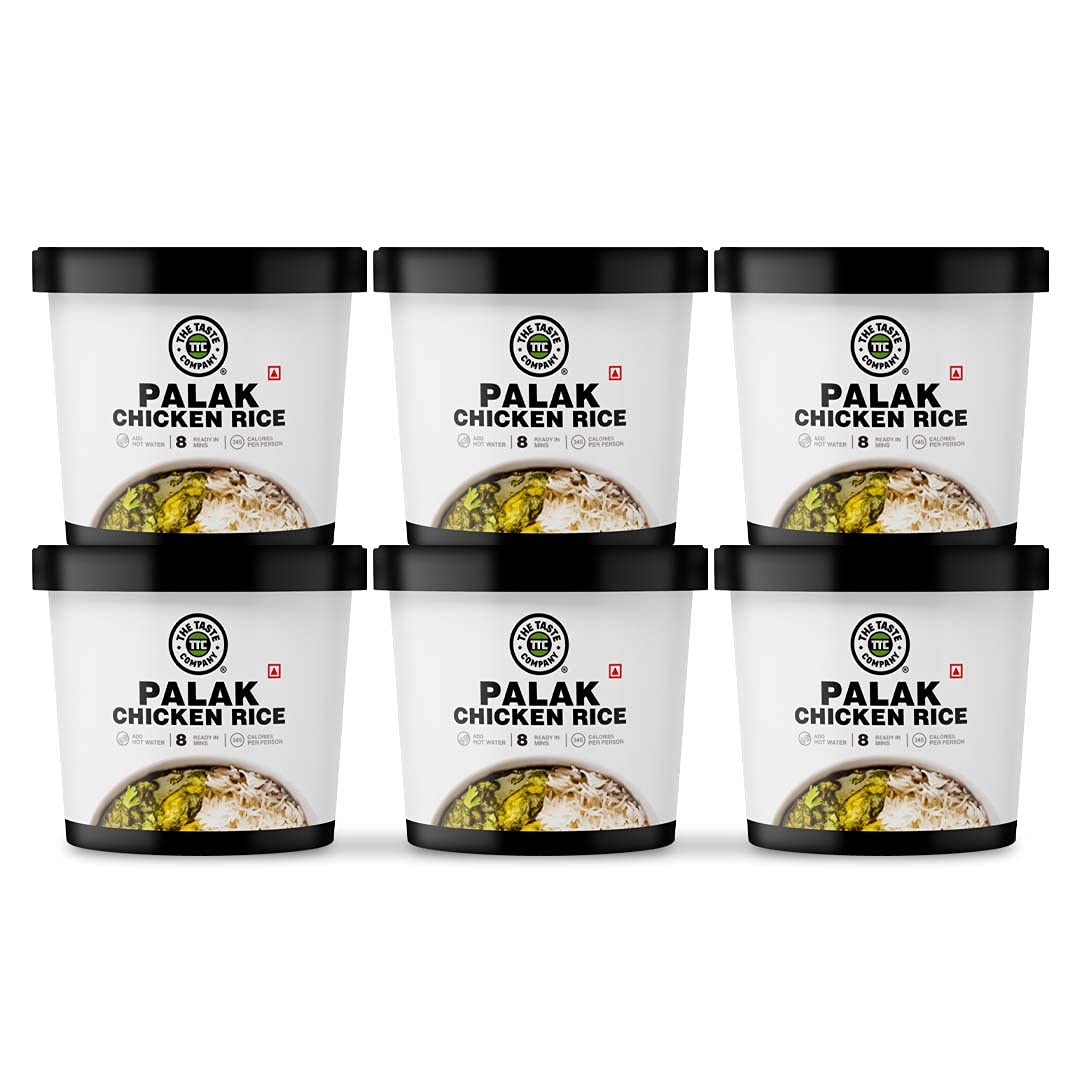 TheTasteCompany Palak Chicken Rice - Ready to Eat | Instant Food | Taste Company (Pack of 6)