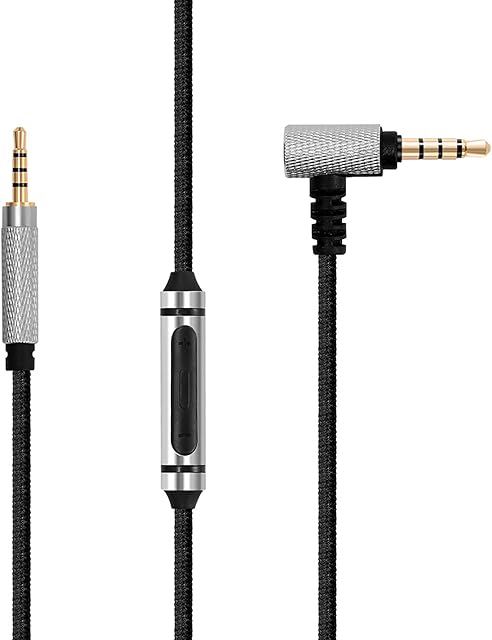 Replacement Audio cable Compatible with Bose QC25 QC35 SoundTrue OE2 OE2i AE2 AE2i AE2W 700 NC700 SoundLink, AKG Y40 Y45 Y50 LIVE2 Replacement Cord With Mic Remote Volume Control for iPhone Android