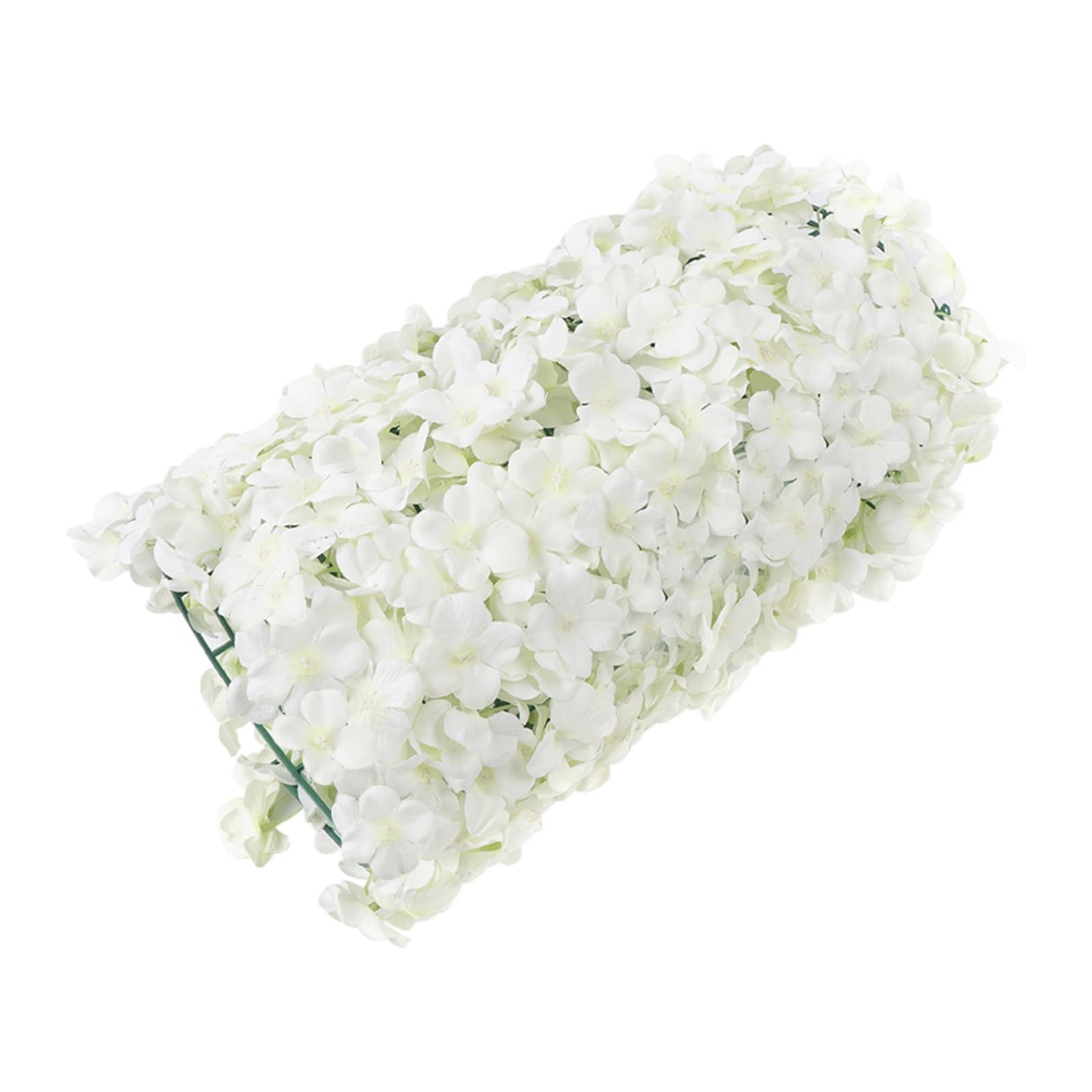 OUKANING Blumenwand Künstliche Weiße Kunstblumen Paneele für Deko Hintergrund, Faux Blumenpaneel Innen Außen Blumentapete, Wanddekoration