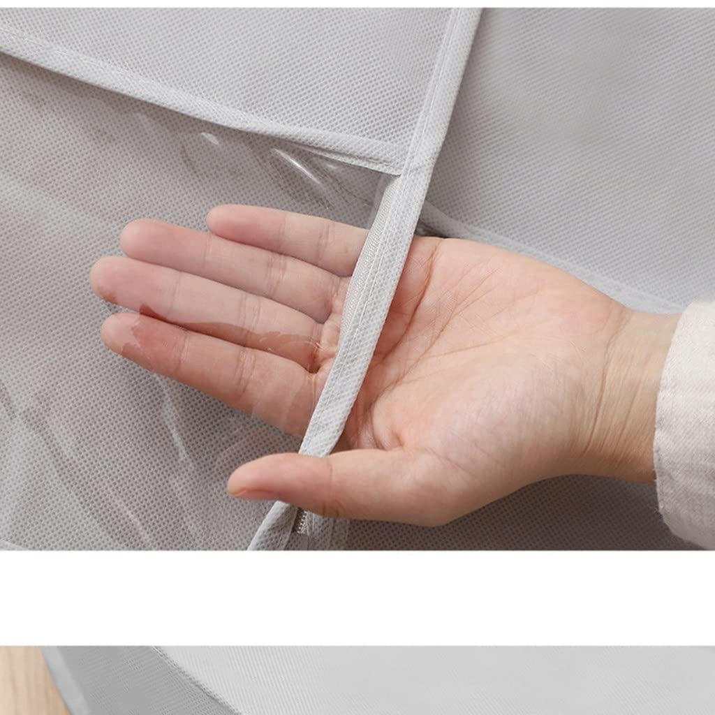 Fundas Antipolvo para Ropa, Bolsa Larga para Traje, Ropa, Vestido, Abrigo, Protector de Ropa, Almacenamiento de Armario (Gris 60 * 10 * 128cm)
