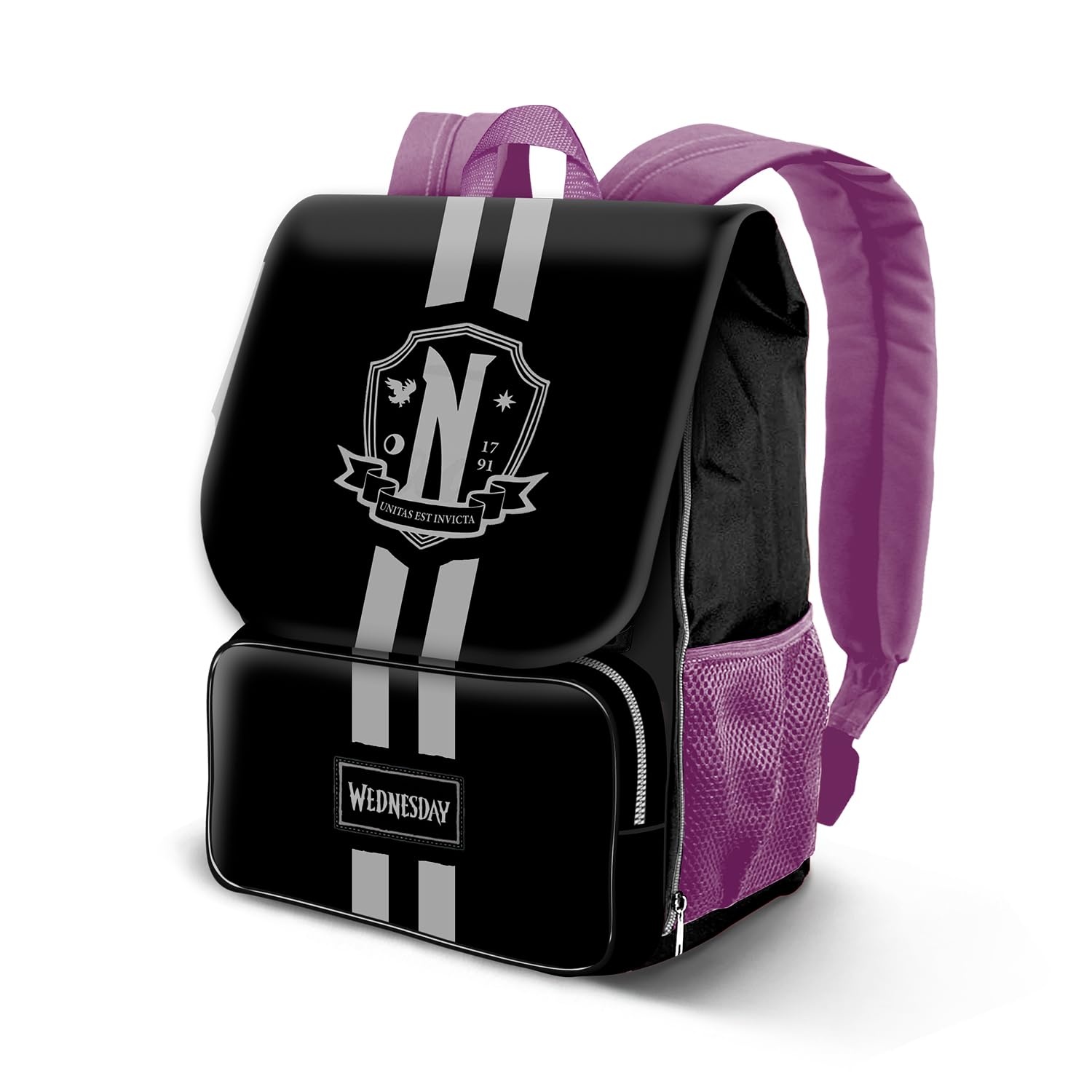 Wednesday School-EXP Expandable Backpack, Black, 30 x 45 cm, Capacity 28 L