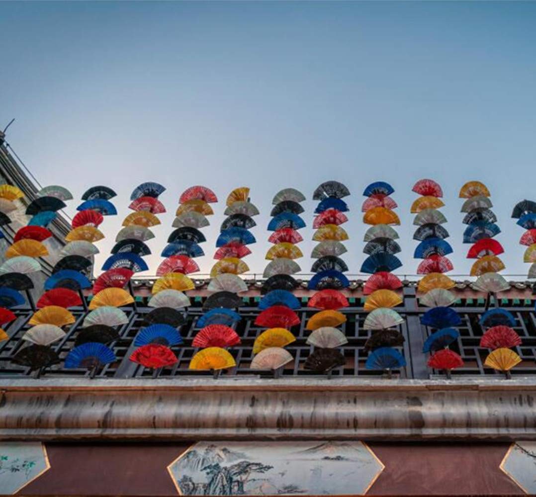 Ventagli Pieghevoli Giapponesi - 2 Pezzi, Seta E Bambù, Decorativi, Per Feste E Matrimoni - Foto 6