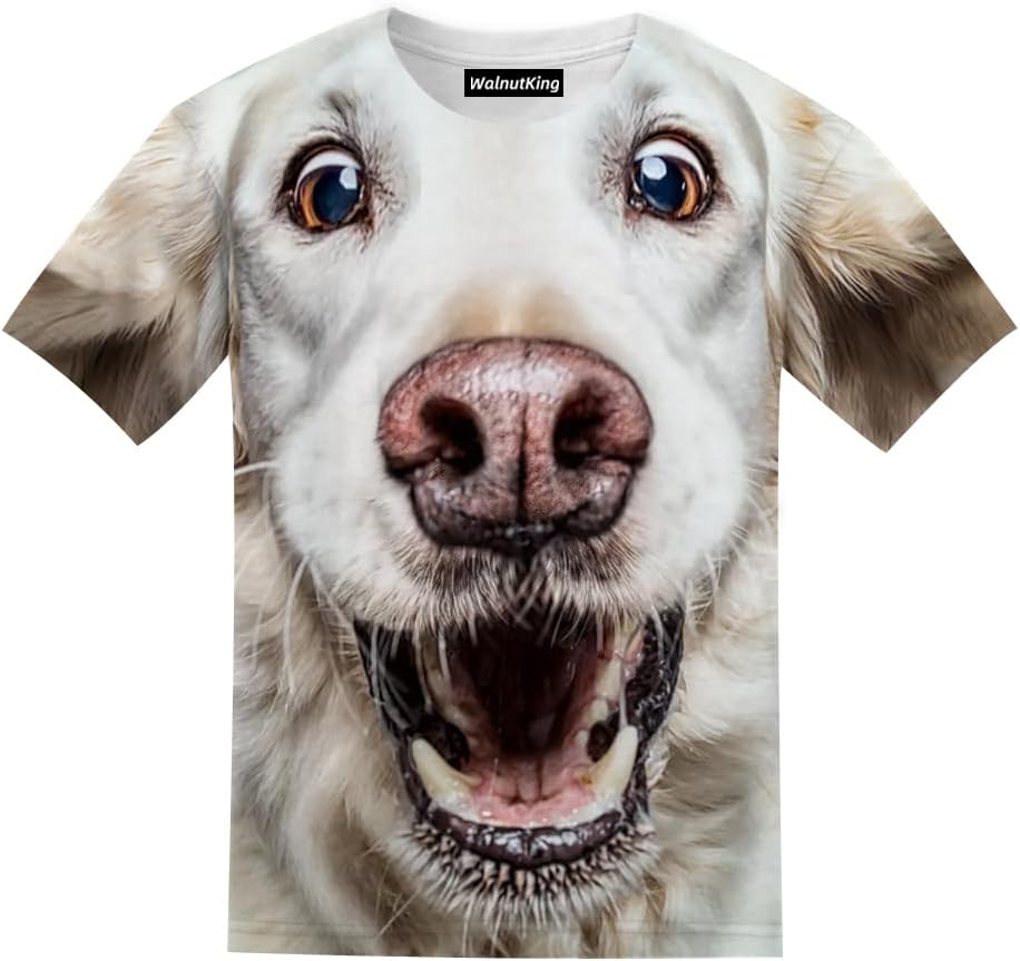 Kid All Over Print 3D Graphic Funny Dog Face Short Sleeve T Shirts for Boys Girls - Image 4