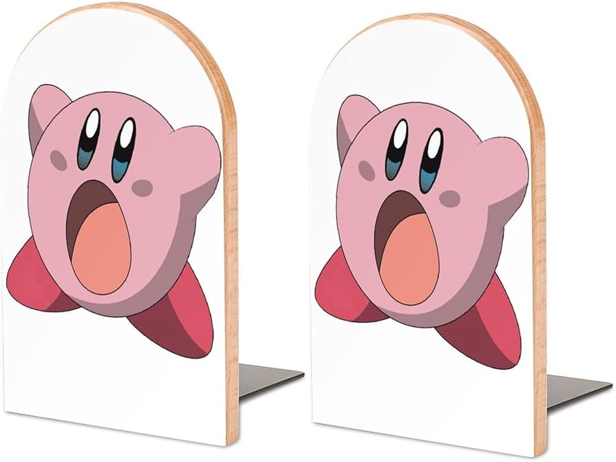 Amazon.co.jp: ブックエンド 本立て 星のカービィ L型 2枚1組 木製ほん