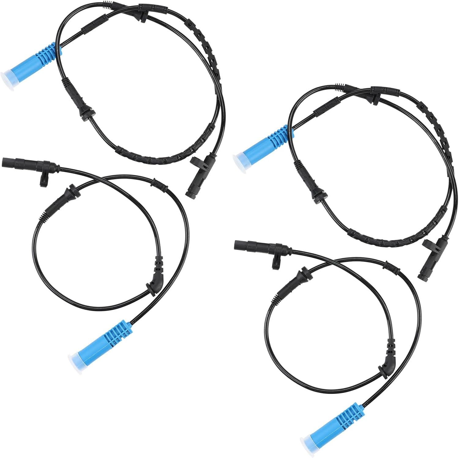 WMPHE 4 Pcs ABS Wheel Speed Sensors Compatible with Mini Cooper 1.6L L4 2002 2003 2004 2005 2006 2007 2008, Front and Rear abs Sensors, Replacement for 34526756384, 34526756385