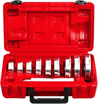 Bearing Race Press-In Seal Driver | Bearing Puller & Oil Seal Press-In Tool | Automotive & Motorcycle Press-In Tool Set 10-Piece | Fits 39.5-81mm | For Wheel Bearing & Seal Replacement