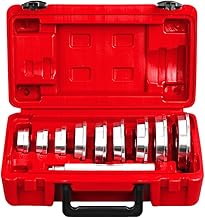 Bearing Race Press-In Seal Driver | Bearing Puller & Oil Seal Press-In Tool | Automotive & Motorcycle Press-In Tool Set 10-Piece | Fits 39.5-81mm | For Wheel Bearing & Seal Replacement