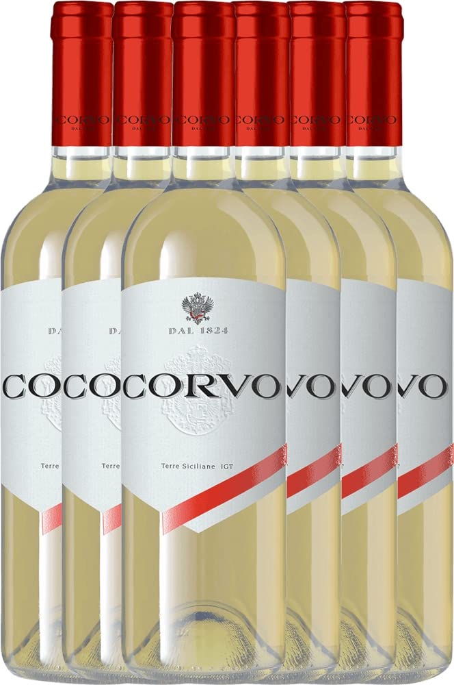 Corvo Bianco Terre Siciliane Duca di Salaparuta Weißwein 6 x 0,75l VINELLO - 6 x Weinpaket inkl. kostenlosem VINELLO.weinausgießer