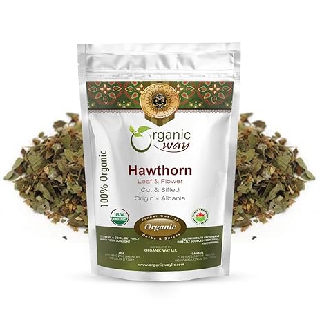 Organic way hawthorn leaf and flower cut & sifted (…