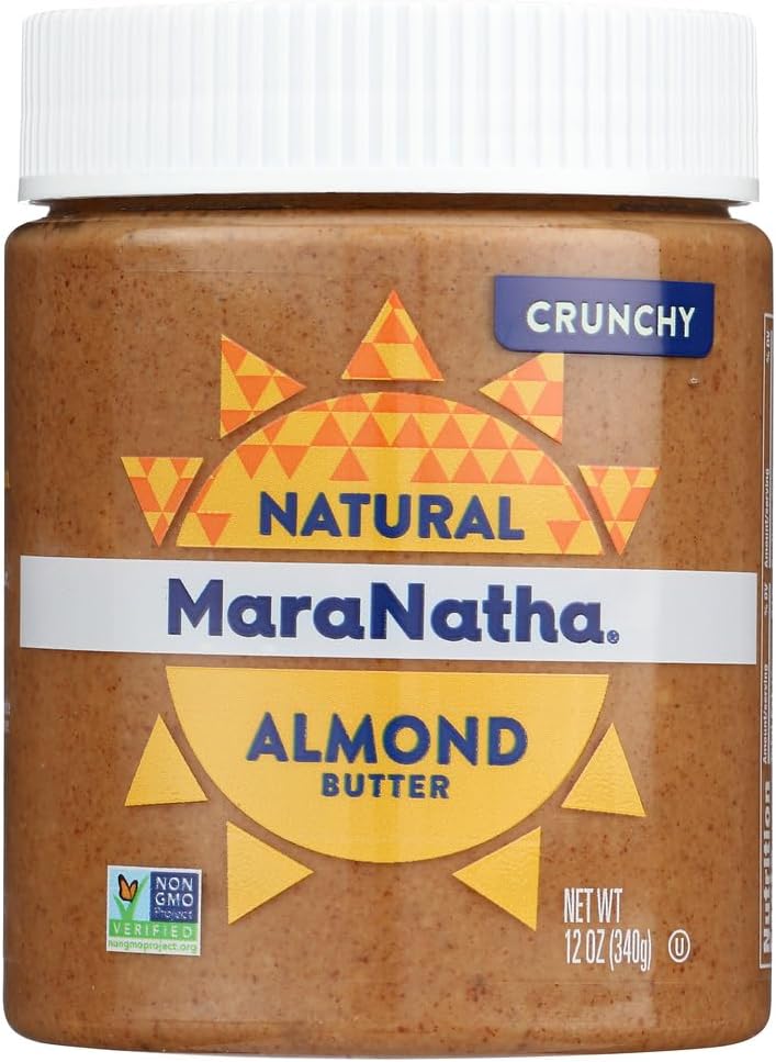 MaraNatha All Natural No-Stir Crunchy Almond Butter, 12 Ounce (Pack of 2)