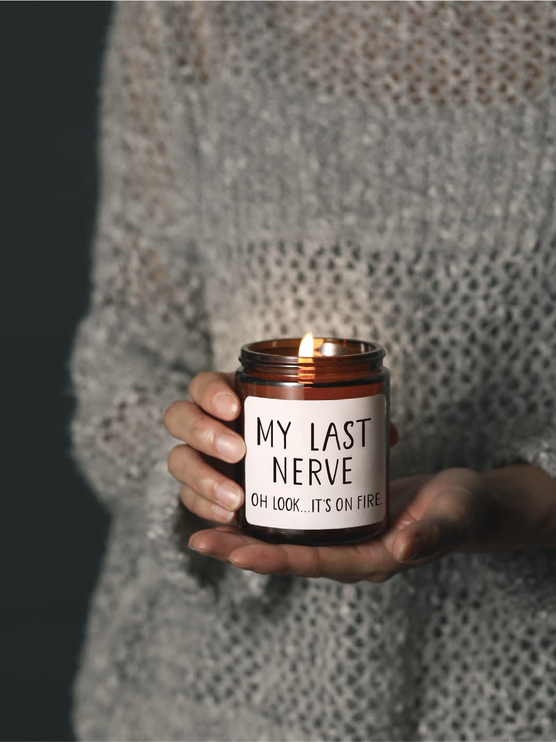 "My Last Nerve" Funny Lavender Candle - Perfect Birthday Gift For Women & Friends
