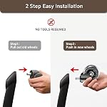 Roues de chaise de bureau, ensemble de 5 Accessoires de bureau pour roulettes, 3 Roulettes de haute résistance de pouce pour fauteuils pour remplacer les tapis de chaise de bureau, lisse & Silence Universal Fit pour la plupart des chaises(5 Boîte)