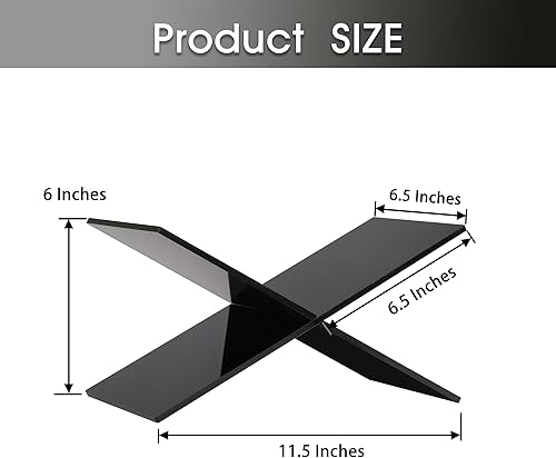 Miniatura 2 de Soporte para libros de acrílico transparente, soporte abierto de lectura transparente con pisapapeles, perfecto para libros de cocina, revistas y