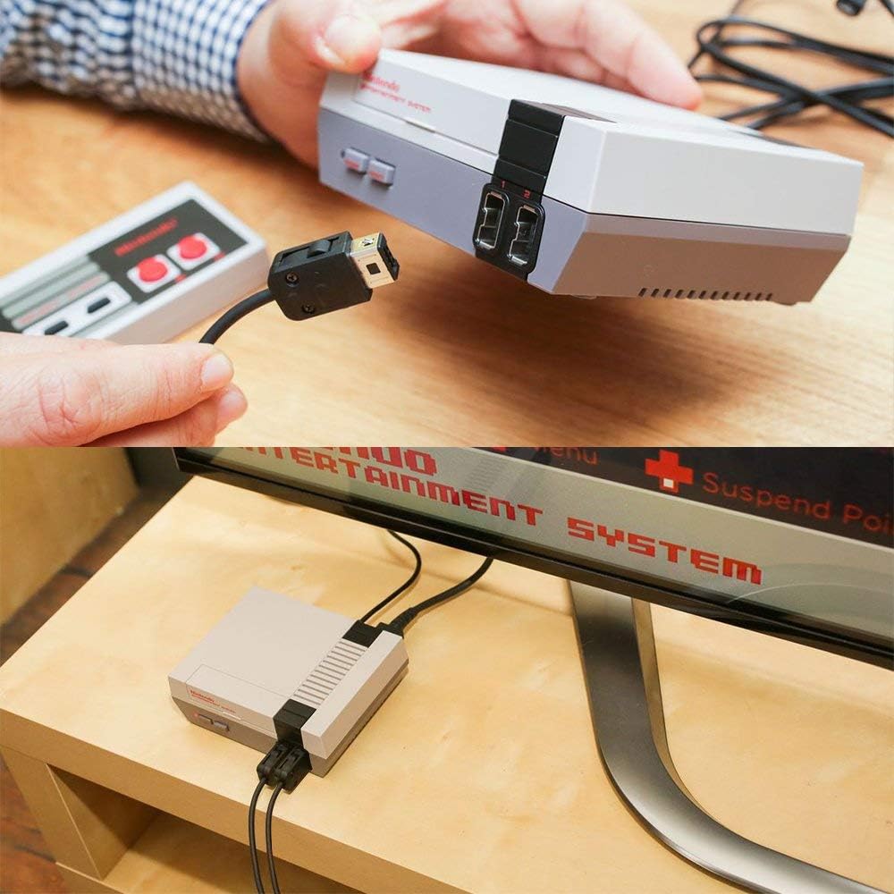 Nunchuck Controller & 10ft Extension Cable Compatible WII & WII U, AFUNTA Controller Replacement with 3m Extension Cable Compatible WII U NES Classic Mini Edition