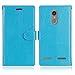 Produktbild Laybomo Schuzhülle für Lenovo K6 Hülle Ledertasche Weiches Gummi Silikon TPU Haut Beutel Schützend Stehen Bilderrahmen Brieftasche Schale Tasche Handyhülle für Lenovo K6 (Blau)