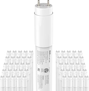 JESLED 50 Pack T8 LED Tube Lights 4FT, Fluorescent Replacement, 48 Inch, 14W, 2450LM, 5000K Daylight, Single or Double End Power, Type A+B, Plug and Play or Ballast Bypass, Frosted