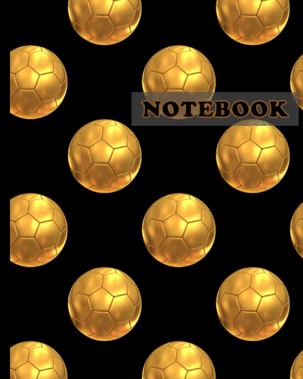 notebook with golden balloon design for kids, boy, girls