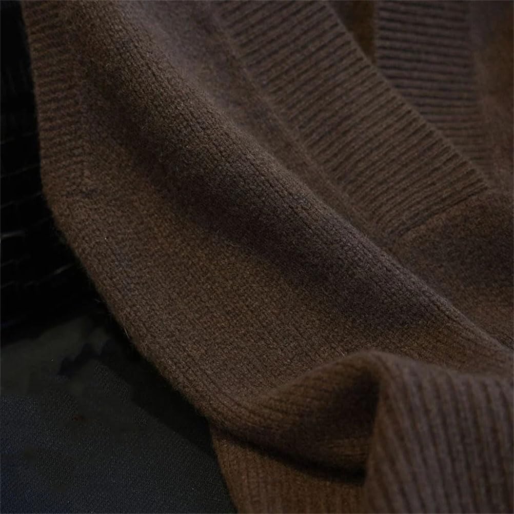 Maglione lavorato a maglia da donna Top da donna senza maniche con scollo a V solido pullover gilet femminile casual con scollo a V solido