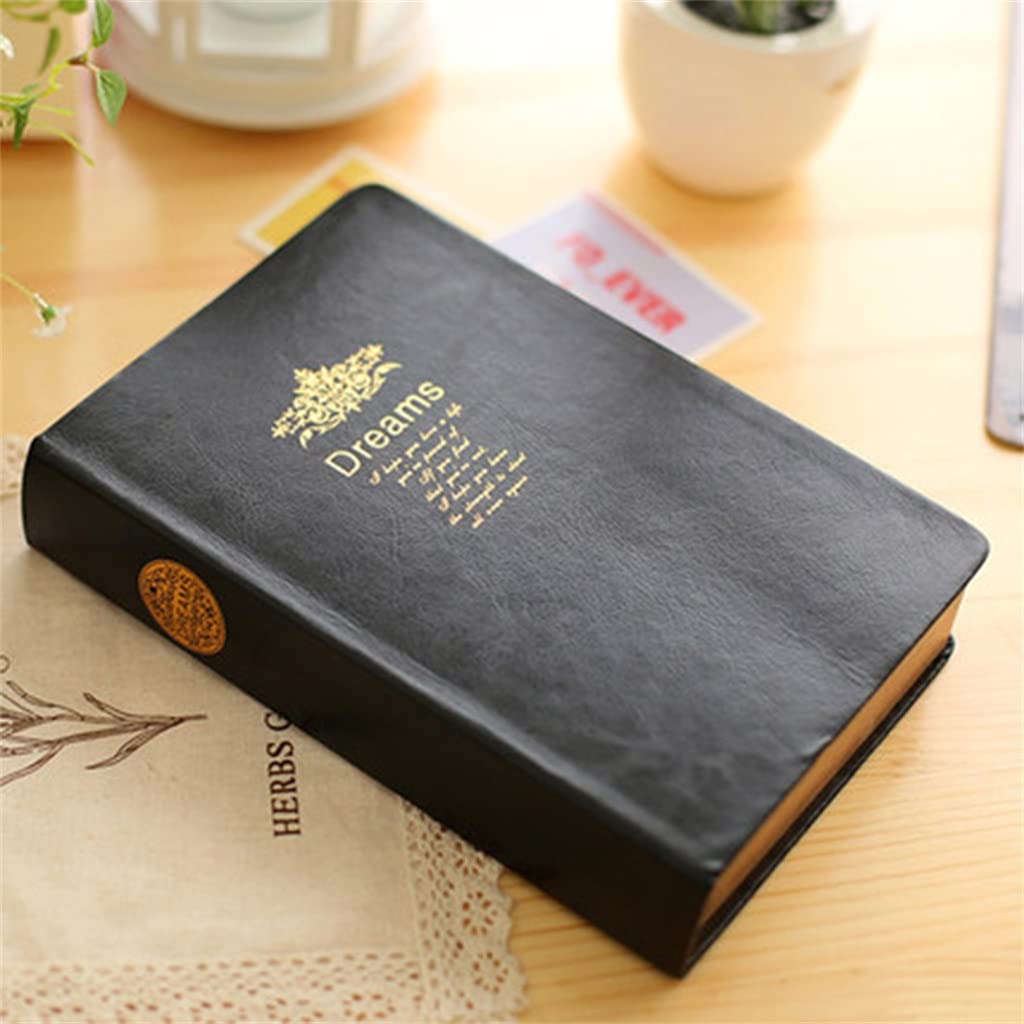 TAHALI Cuaderno en Blanco con Borde Dorado Retro súper Grueso, Bloc de Notas Suave con Estampado en Caliente, Pintura Grande, papelería for Diario