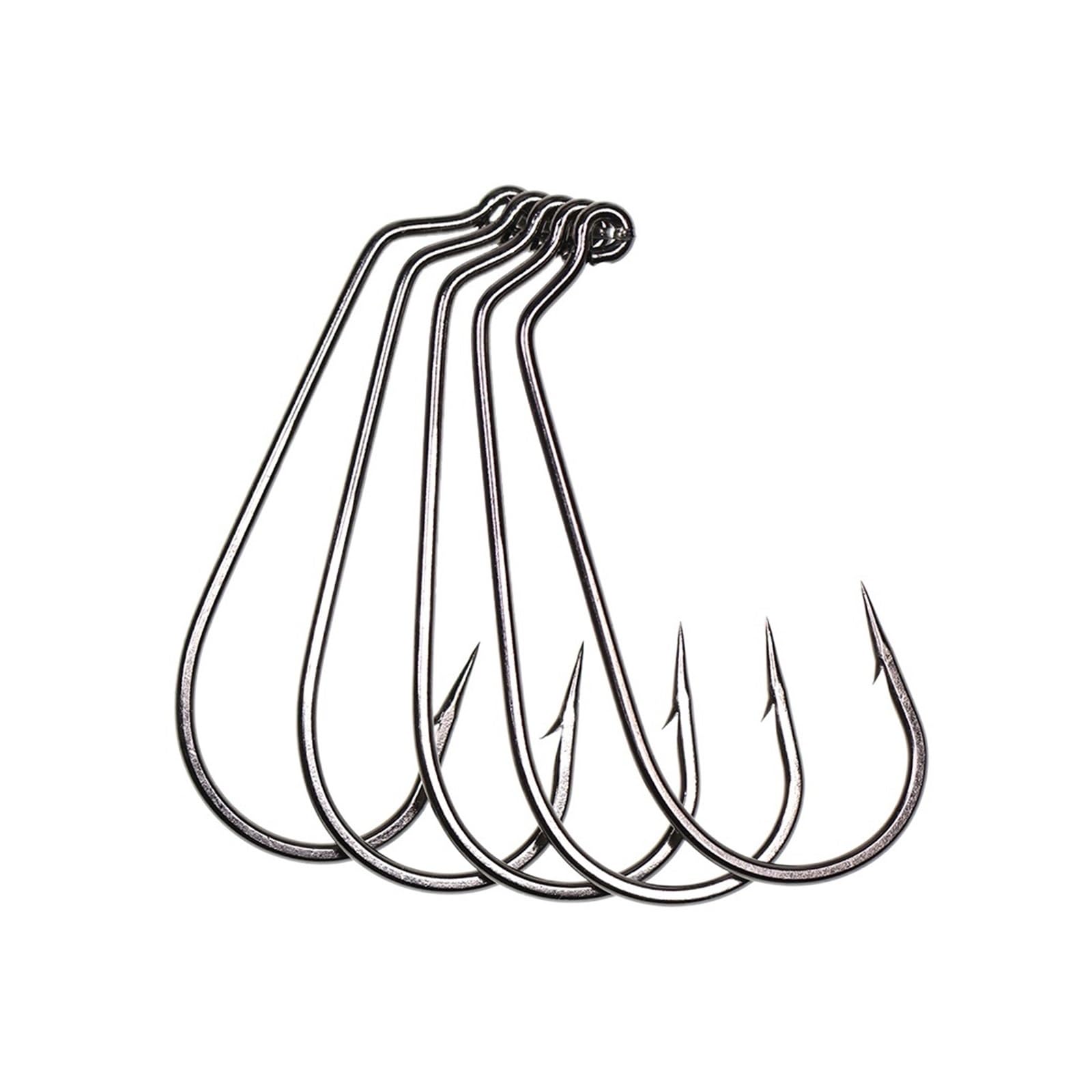 Amo da pesca, Ami da pesca, Gancio for maschera da 60 gradi in acciaio al carbonio ad alta quota Ganci in filo di acciaio forgiato for acqua salata d'acqua dolce 100 pezzi ( Color : Size 6i0 100pcs )