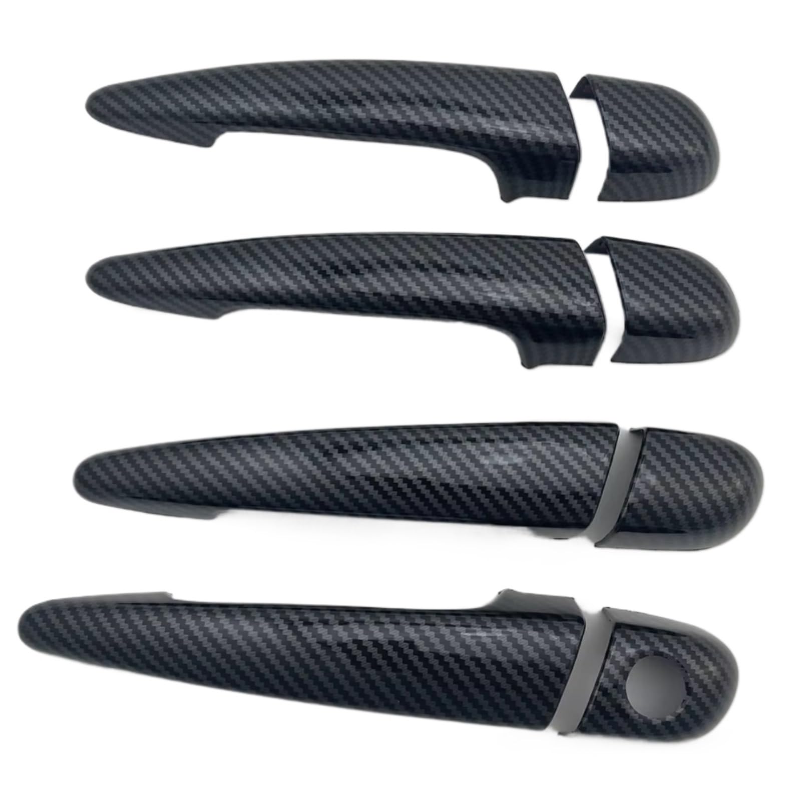 Qdzvalumv Carbon Fibe Car Door Handles Cover Shell Compatible With Bmw For E46 330Ci Car Exterior Door Handle Cover Replacement Accessories Trim Set Protector(Carbon Fibe)
