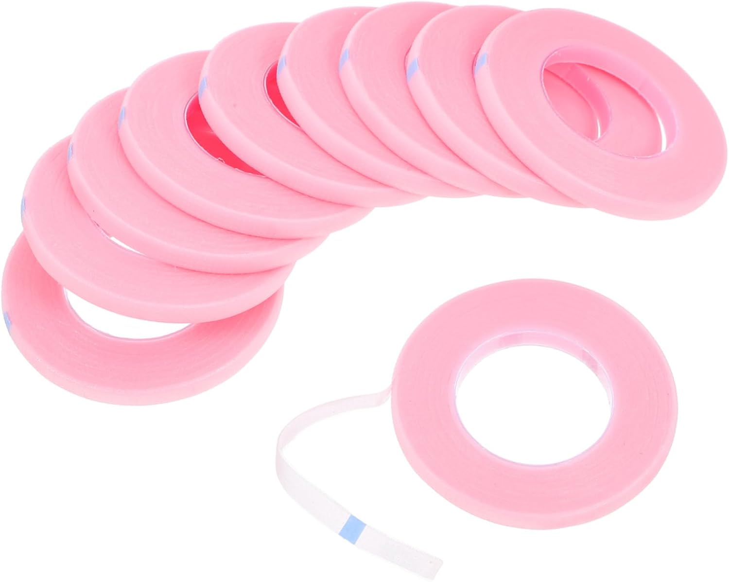 FOMIYES 50 Rolls Eyelash Tape Eyelash Lifting Tapes Eyelash Planting Strip Eyelid Lifter Strips Adhesive Lash Tape Under Eyes Tapes Adhesive Fabric Lash Tapes Invisible Eyelid Tape or, Pinkx5pcs