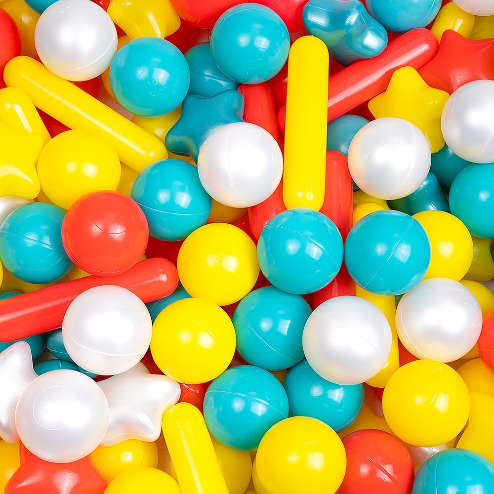 Ball Pit Balls for Kids & Dogs Cats Pack of 100 200 500- BPA Free, Crush Proof Plastic Balls for Ball Pit, Tent, Playhouse, Children's Toy Balls for Party, Macaron Ocean Balls 2.15 Inch