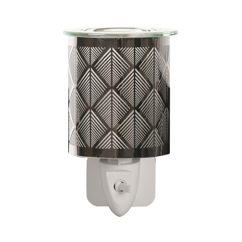 Aroma Accessories Aroma Chrome Chevron Plug In Wax Melt Warmer
