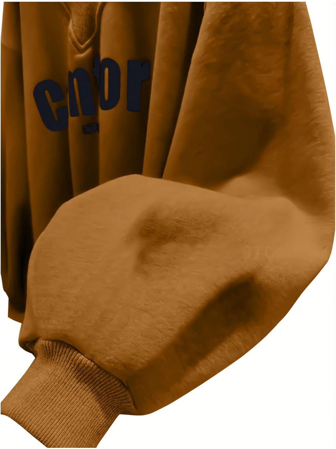 SOLY HUX Women's Plus Size V Neck Sweatshirts Long Sleeve Letter Graphic Pullover Tops Preppy Clothes - Image 4