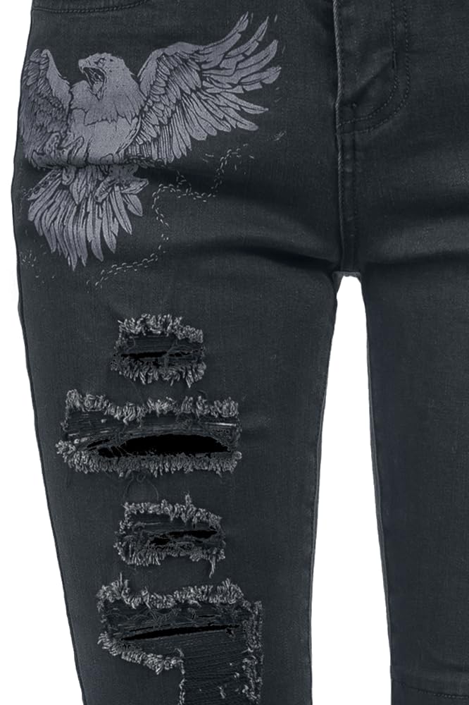 Rock Rebel by EMP Damen Jeans mit Prints und Rissen
