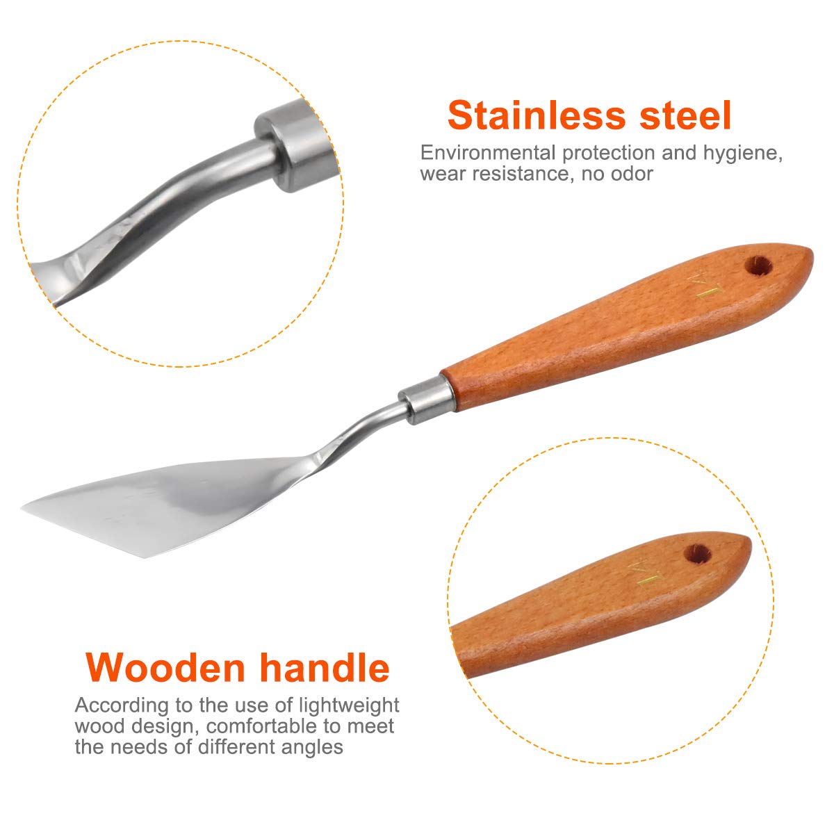 8 Pièces Couteau à Enduire, BetterJonny Jeu de Spatules en Acier