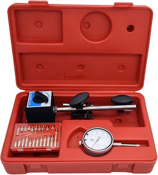 Clockwise Tools, Dial Test Indicator Precision Measuring Gauge Tools Kit, Dial Indicator with Magnetic Base and Point Precision Inspection Set, Test Indicator Test Indicator