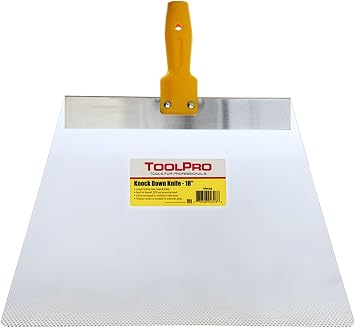 ToolPro Professional Grade Knockdown Knife with Flexible Blade for Drywall Finishing - Easy to Clean- Durable - Compatabile with Extension Poles 18 in.