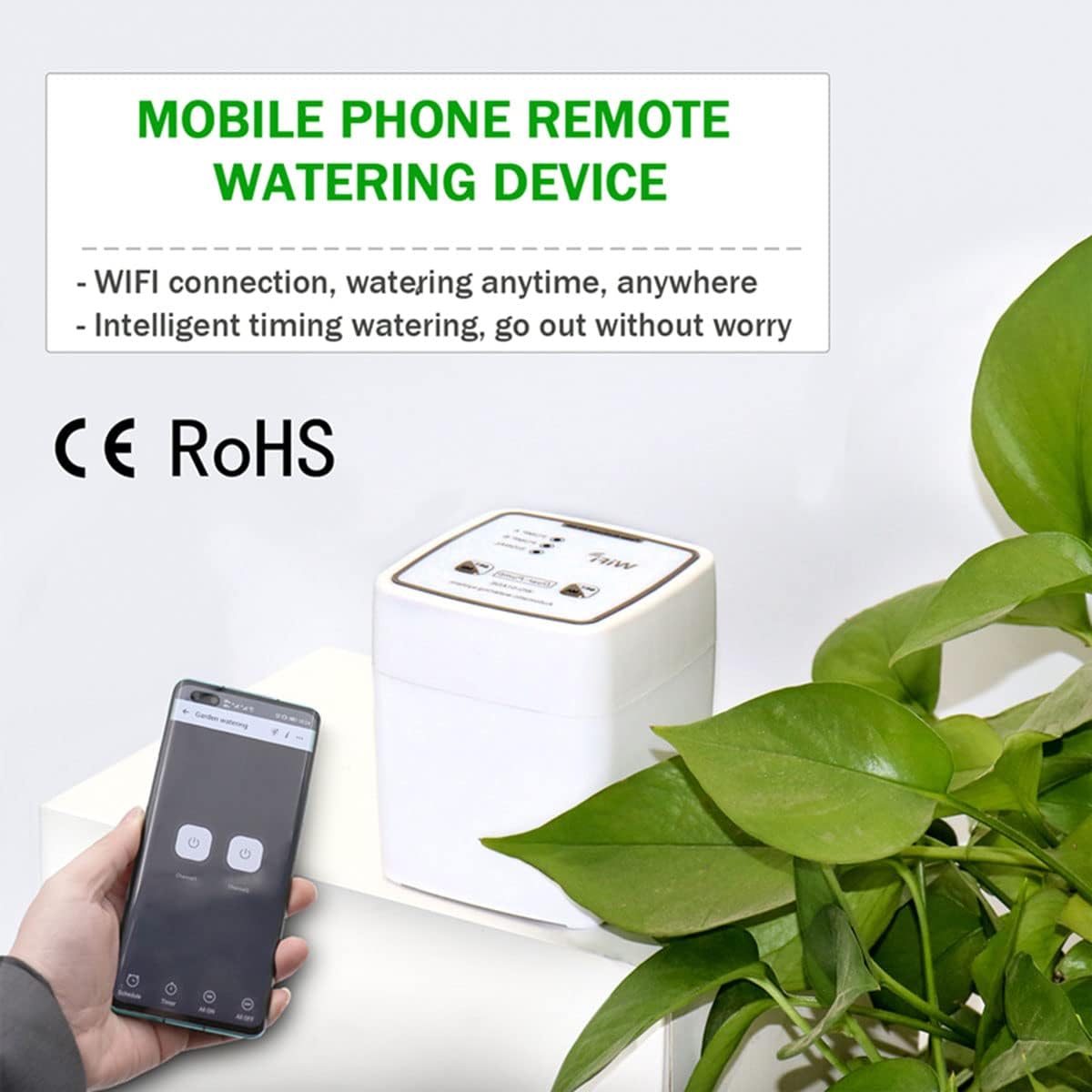 スプリンクラータイマー、ダブルポンプ、家庭用WiFiモバイルアプリ制御 